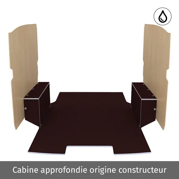 Habillage bois natural K5 CP antidérapant + vernis équipement pour utilitaire Citroen E Jumpy III 2020 