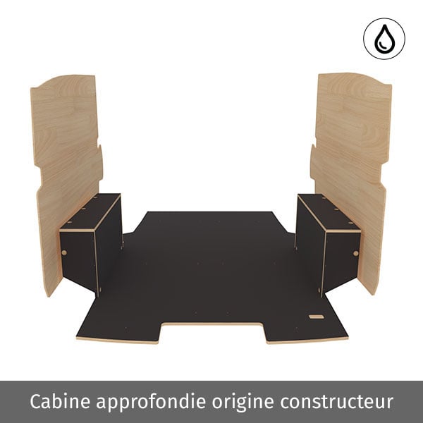 Habillage bois natural K5 CP antidérapant + vernis équipement pour utilitaire Citroen E Jumpy III 2020 