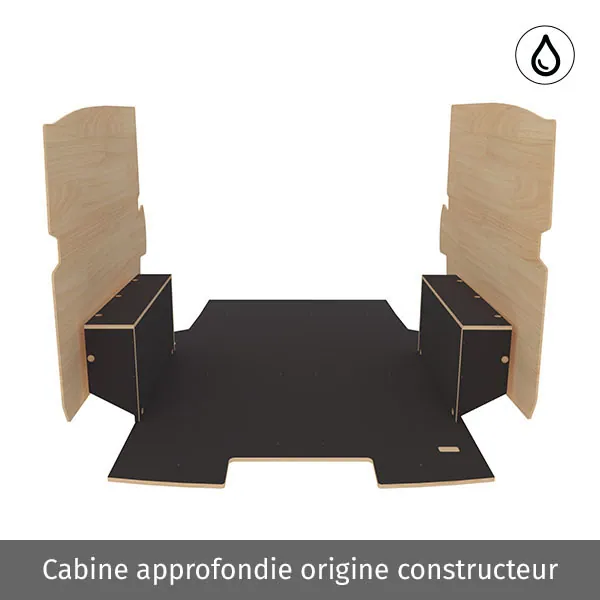 Habillage bois natural K5 CP antidérapant + vernis équipement pour utilitaire Citroen E Jumpy III 2020 
