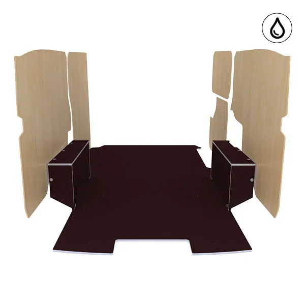 Habillage bois natural K5 CP antidérapant + vernis équipement pour utilitaire Citroen E Jumpy III 2020 