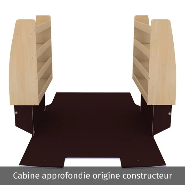 Aménagement bois optimum K4AD CP antidérapant équipement pour utilitaire Citroen E Jumpy III 2020 