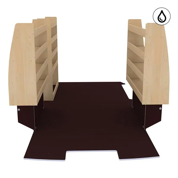 Aménagement bois optimum K5 CP antidérapant + vernis équipement pour utilitaire Citroen E Jumpy III 2020 