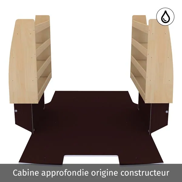 Aménagement bois optimum K5 CP antidérapant + vernis équipement pour utilitaire Citroen E Jumpy III 2020 