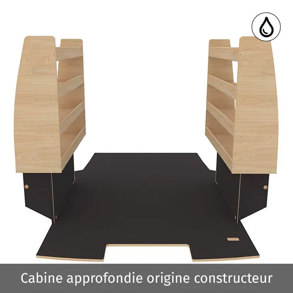 Aménagement bois optimum K5 CP antidérapant + vernis équipement pour utilitaire Citroen E Jumpy III 2020 