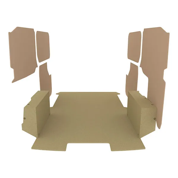 Habillage bois natural K2 aggloméré + MDF / Portes arrière incluses équipement pour utilitaire Citroen E Jumpy III 2020 