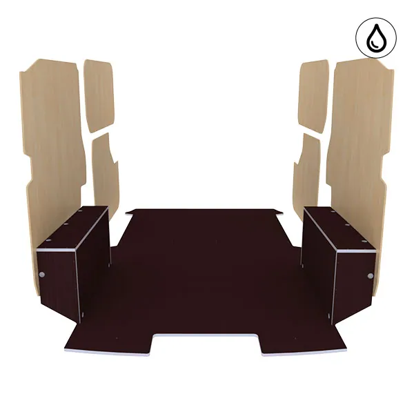 Habillage bois natural K5 CP antidérapant + vernis équipement pour utilitaire Citroen E Jumpy III 2020 