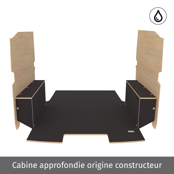 Habillage bois natural K5 CP antidérapant + vernis équipement pour utilitaire Citroen Jumpy III 2016 