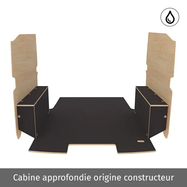Habillage bois natural K5 CP antidérapant + vernis équipement pour utilitaire Citroen E Jumpy III 2020 