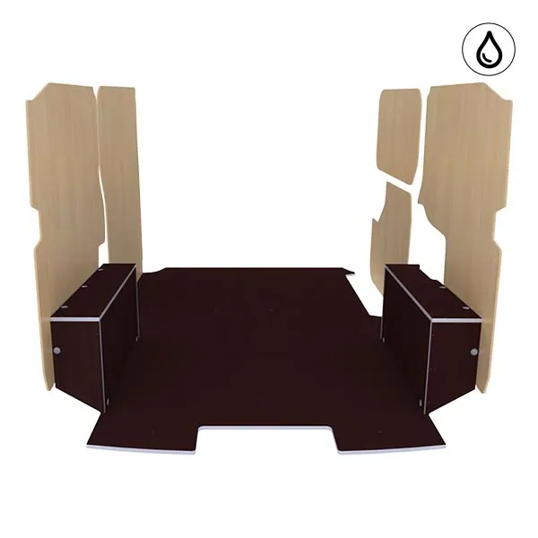 Habillage bois natural K5 CP antidérapant + vernis équipement pour utilitaire Citroen E Jumpy III 2020 