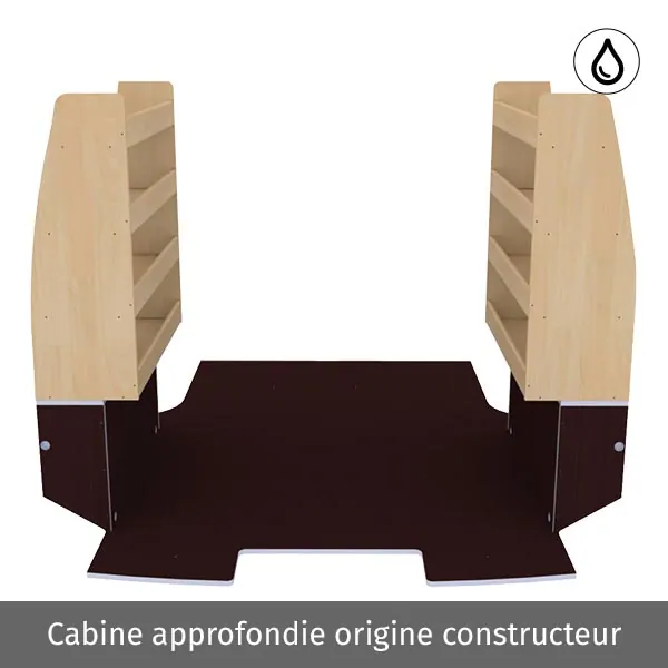 Aménagement bois optimum K5 CP antidérapant + vernis équipement pour utilitaire Citroen E Jumpy III 2020 