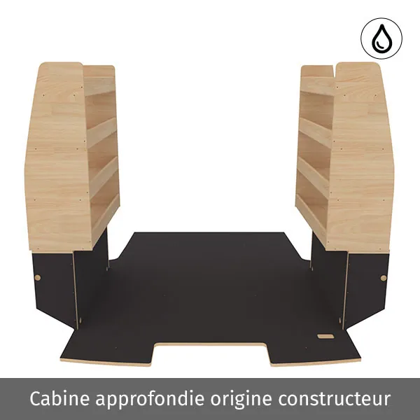 Aménagement bois optimum K5 CP antidérapant + vernis équipement pour utilitaire Citroen E Jumpy III 2020 