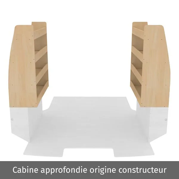 Pack casiers bois pour cabine approfondie équipement pour utilitaire Citroen E Jumpy III 2020 