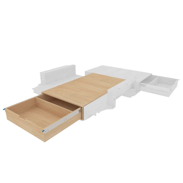 Double plancher arrière avec coulisses équipement pour utilitaire Kia PV5 2025 