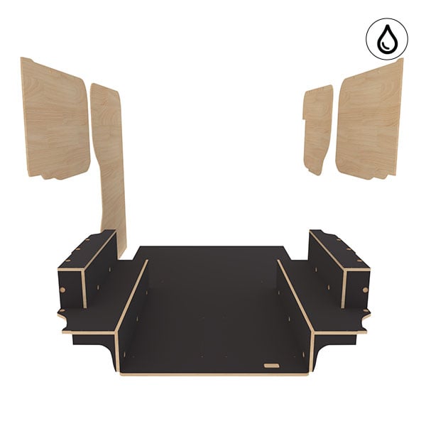 Habillage bois natural K5 CP antidérapant + vernis équipement pour utilitaire Kia PV5 2025 