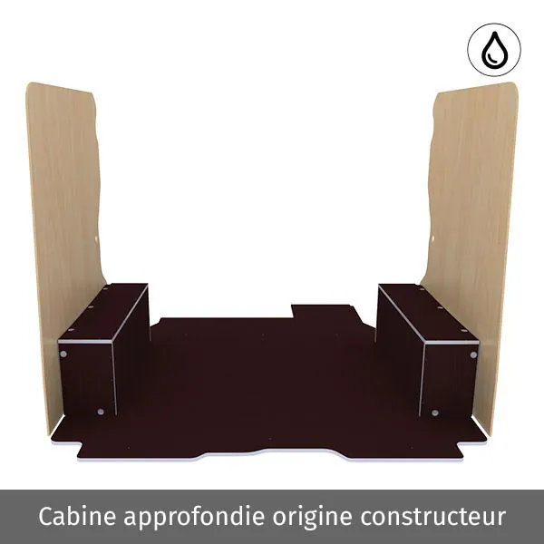 Habillage bois natural K5 CP antidérapant + vernis équipement pour utilitaire Renault Trafic III 2014 