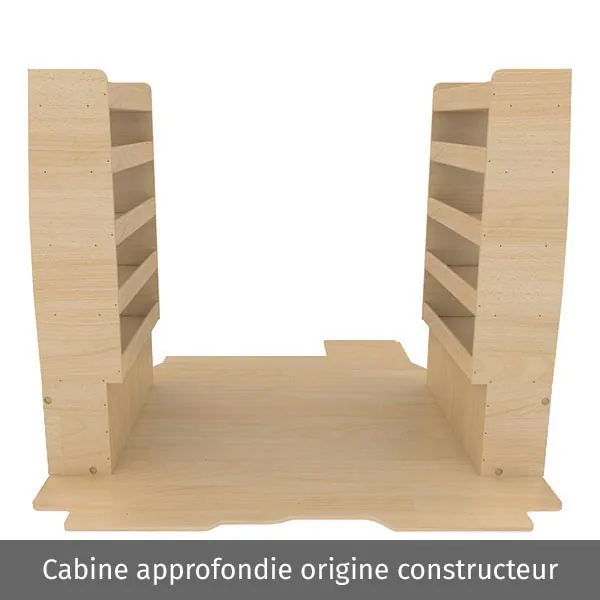 Aménagement bois optimum K4 CP brut équipement pour utilitaire Renault Trafic III 2014 