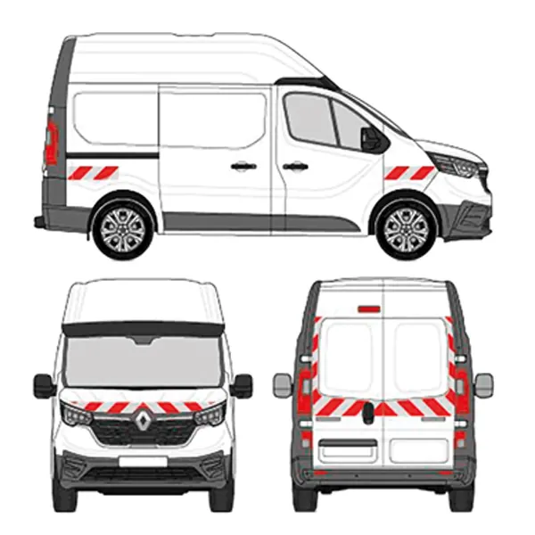 Kit de balisage classe B - 2021 équipement pour utilitaire Renault Trafic III 2014 