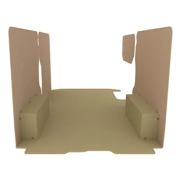 Habillage bois natural K2 aggloméré + MDF / Portes arrière incluses équipement pour utilitaire Renault Trafic III 2014 