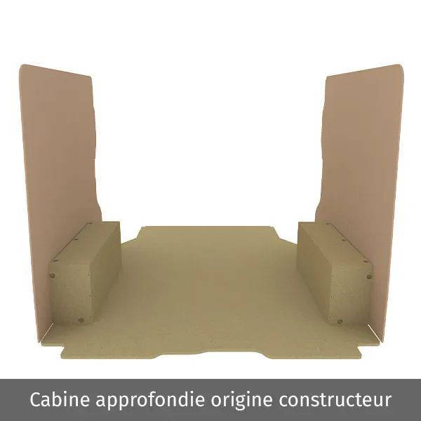 Habillage bois natural K2 aggloméré + MDF / Portes arrière incluses équipement pour utilitaire Renault Trafic III 2014 