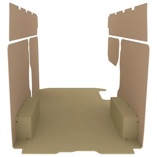 Habillage bois natural K2 aggloméré + MDF / Portes arrière incluses équipement pour utilitaire Renault Trafic III 2014 