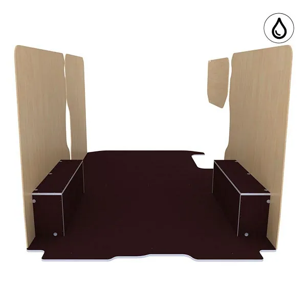 Habillage bois natural K5 CP antidérapant + vernis équipement pour utilitaire Renault Trafic III 2014 