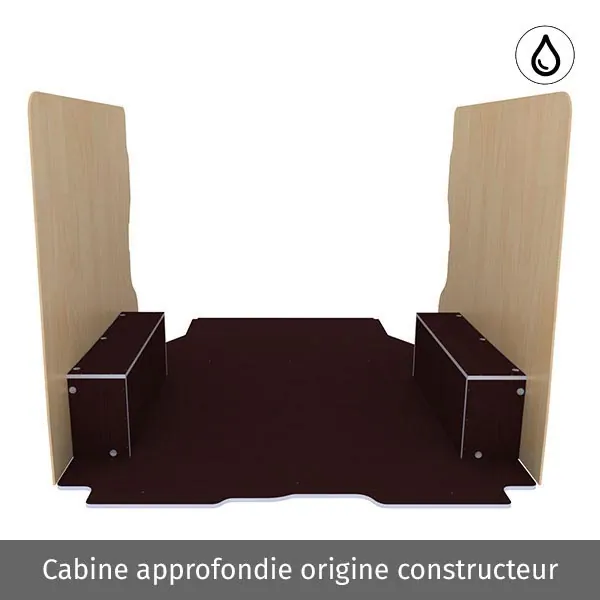 Habillage bois natural K5 CP antidérapant + vernis équipement pour utilitaire Renault Trafic III 2014 