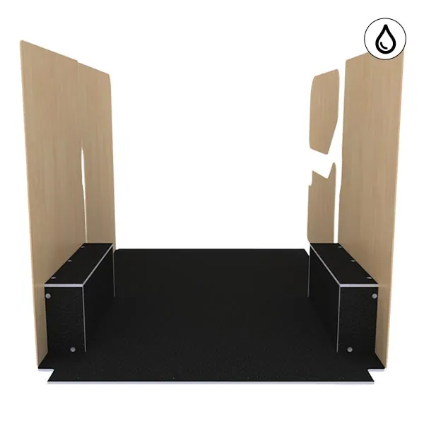 Habillage bois natural K5 CP antidérapant + vernis équipement pour utilitaire Renault Master III 2010 