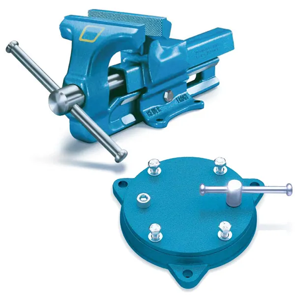 Etau mors monoblocs 120-150 + base tournante équipement pour utilitaire