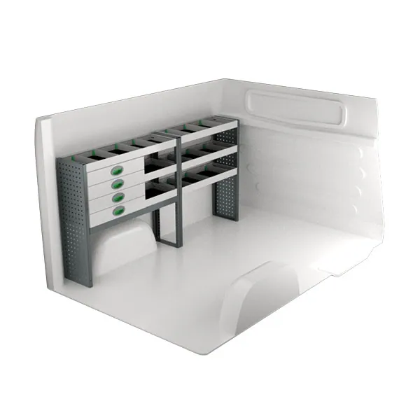 Aménagement métal côté gauche équipement pour utilitaire Citroen Jumpy II 2007 