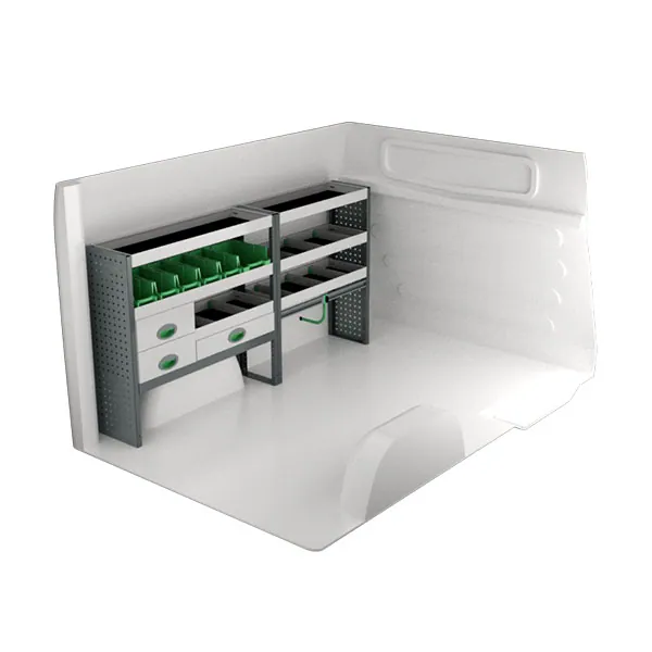 Aménagement métal côté gauche équipement pour utilitaire Citroen Jumpy II 2007 