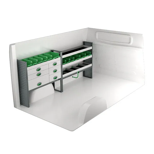 Aménagement métal côté gauche équipement pour utilitaire Citroen Jumpy II 2007 