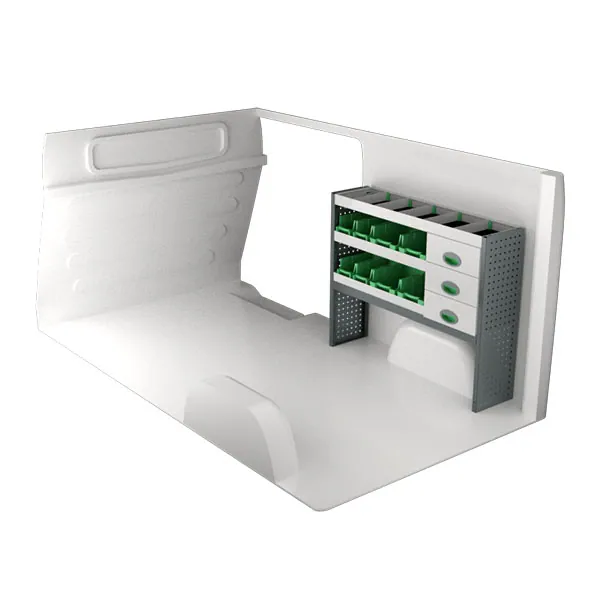 Aménagement métal côté droit équipement pour utilitaire Citroen Jumpy II 2007 