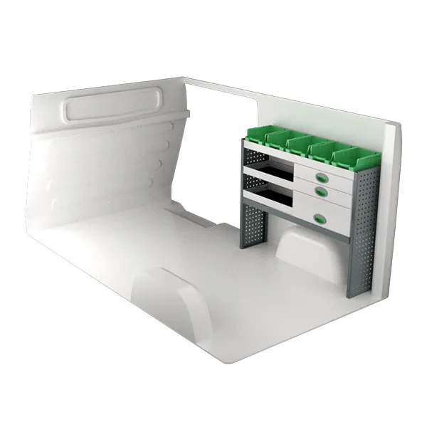 Aménagement métal côté droit équipement pour utilitaire Citroen Jumpy II 2007 