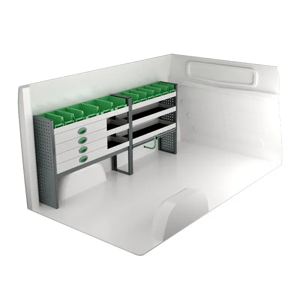 Aménagement métal côté gauche équipement pour utilitaire Citroen Jumpy II 2007 