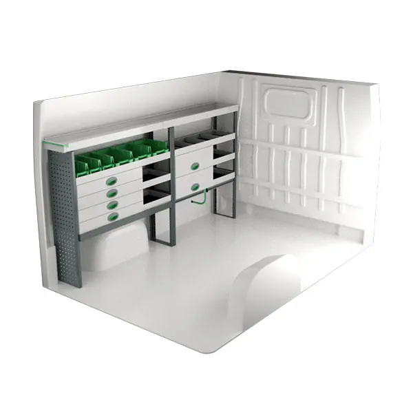 Aménagement métal côté gauche équipement pour utilitaire Peugeot Boxer II 2006 