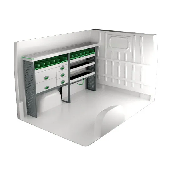 Aménagement métal côté gauche équipement pour utilitaire Peugeot Boxer II 2006 