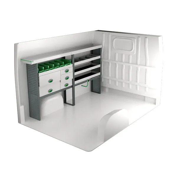 Aménagement métal côté gauche équipement pour utilitaire Peugeot Boxer II 2006 
