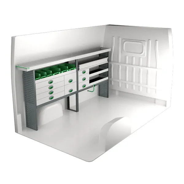 Aménagement métal côté gauche équipement pour utilitaire Peugeot Boxer II 2006 