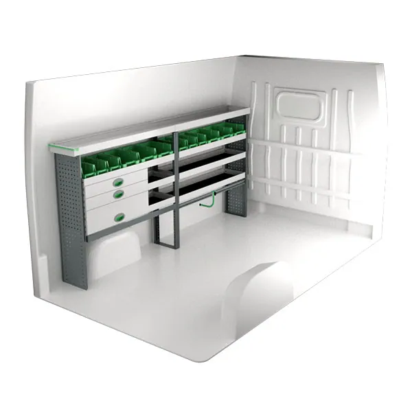 Aménagement métal côté gauche équipement pour utilitaire Peugeot Boxer II 2006 