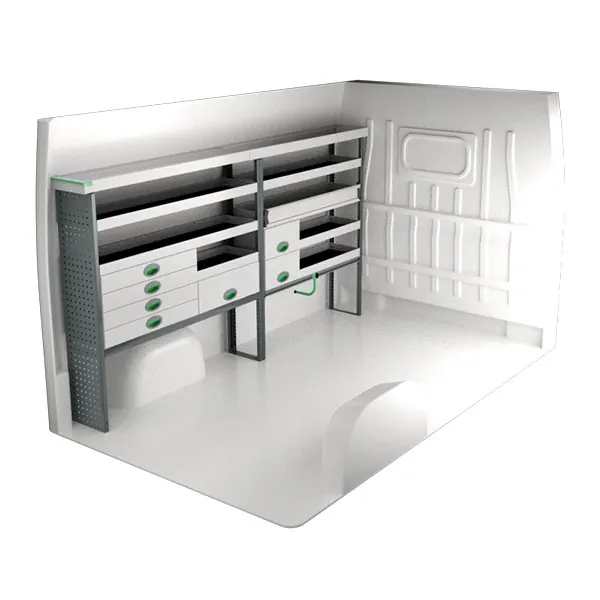 Aménagement métal côté gauche équipement pour utilitaire Peugeot Boxer II 2006 