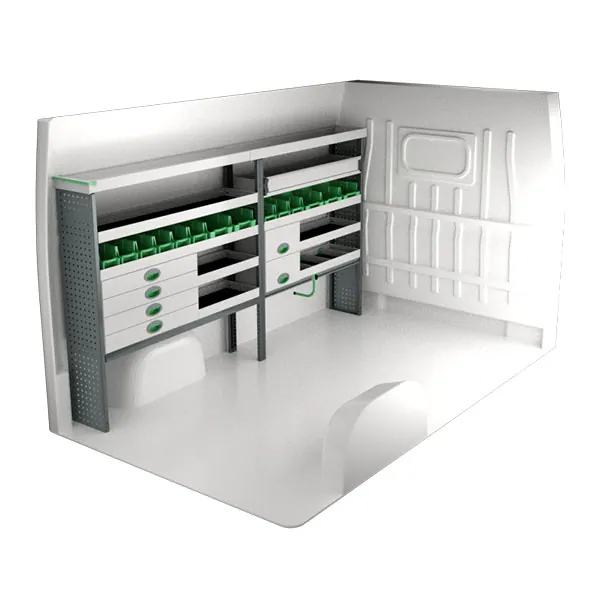Aménagement métal côté gauche équipement pour utilitaire Peugeot Boxer II 2006 