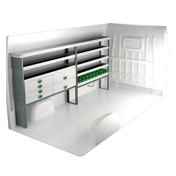 Aménagement métal côté gauche équipement pour utilitaire Peugeot Boxer II 2006 
