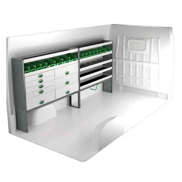 Aménagement métal côté gauche équipement pour utilitaire Peugeot Boxer II 2006 