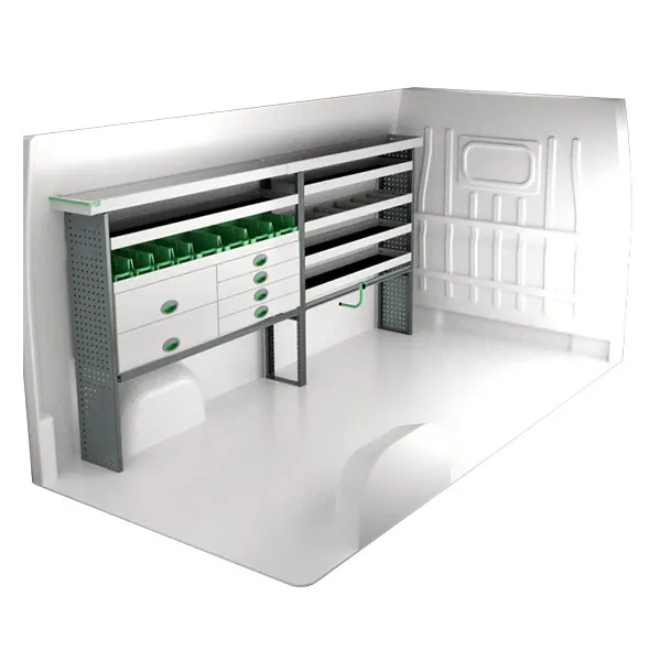 Aménagement métal côté gauche équipement pour utilitaire Peugeot Boxer II 2006 