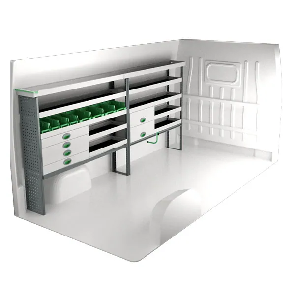 Aménagement métal côté gauche équipement pour utilitaire Peugeot Boxer II 2006 