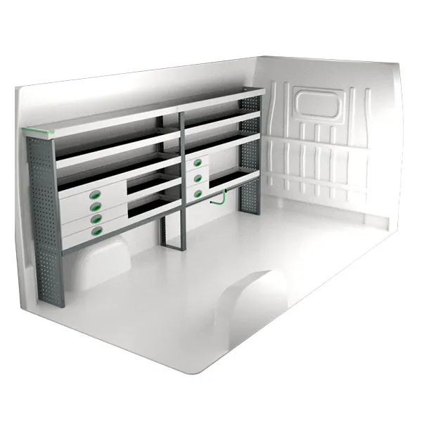 Aménagement métal côté gauche équipement pour utilitaire Peugeot Boxer II 2006 