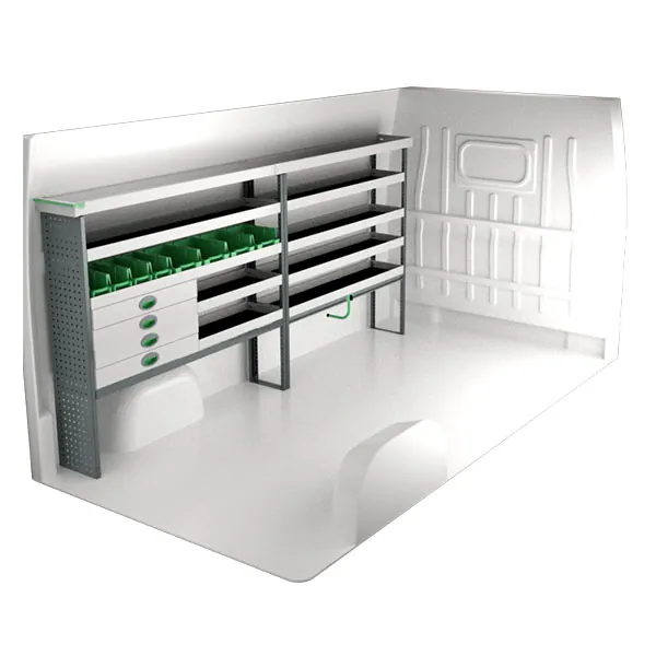 Aménagement métal côté gauche équipement pour utilitaire Peugeot Boxer II 2006 