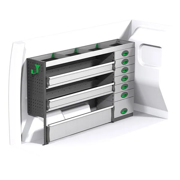 Aménagement métal côté gauche équipement pour utilitaire Fiat Doblo II 2010 