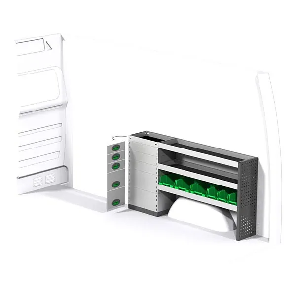 Aménagement métal côté droit équipement pour utilitaire Mercedes Sprinter II 2006 