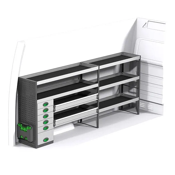 Aménagement métal côté gauche équipement pour utilitaire Mercedes Sprinter II 2006 